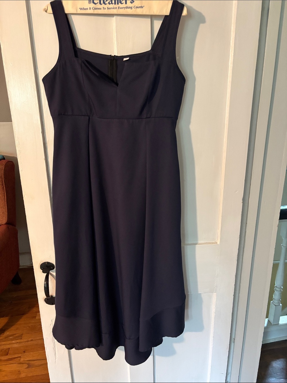 Classic Navy Sleeveless A-Line Dress